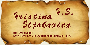 Hristina Šljokavica vizit kartica